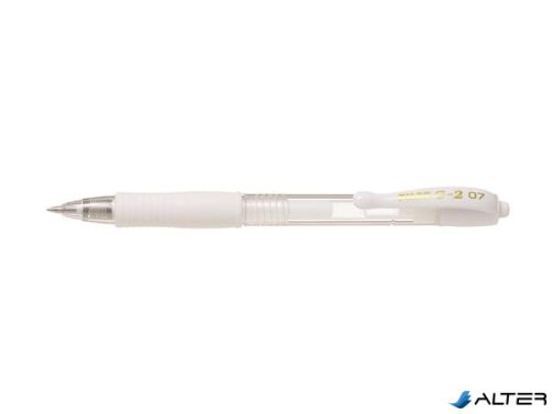 Zseléstoll, 0,32 mm, nyomógombos, PILOT "G-2 Pastel", fehér