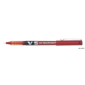   Rollertoll, 0,3 mm, tűhegyű, kupakos, PILOT "Hi-Tecpoint V5", piros