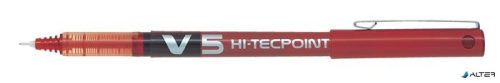 Rollertoll, 0,3 mm, tűhegyű, kupakos, PILOT 'Hi-Tecpoint V5', piros