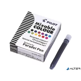   Töltőtoll patron, PILOT "Parallel Pen", 12 különböző szín