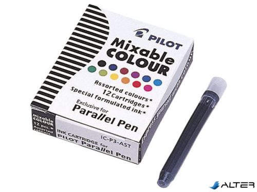 Töltőtoll patron, PILOT "Parallel Pen", 12 különböző szín