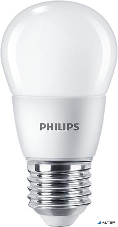 LED izzó, E27, kis gömb, P48, 7W, 806lm, 2700K, PHILIPS "CorePro"