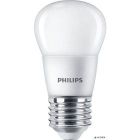   LED izzó, E27, kisgömb, P45, 5W, 470lm, 2700K, PHILIPS 'CorePro'