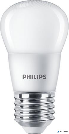 LED izzó, E27, kisgömb, P45, 5W, 470lm, 2700K, PHILIPS "CorePro"