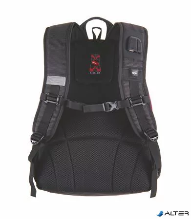 Hátizsák, 2in1, notebook tartóval és audió csatlakozóval, PULSE 'Teens', pink-fekete