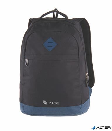 Hátizsák, notebook tartóval, PULSE "Bicolor", fekete-kék