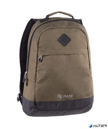 Hátizsák, notebook tartóval, PULSE "Bicolor Olive", zöld