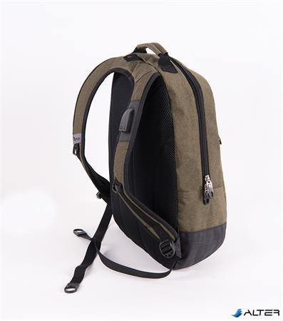 Hátizsák, notebook tartóval, PULSE "Bicolor Olive", zöld