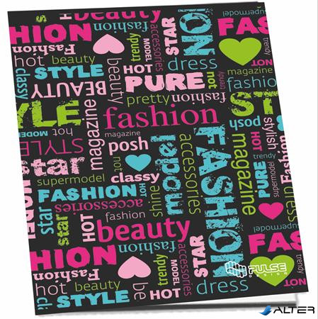 Füzet, tűzött, A5, kockás, 52 lap, PULSE 'Girls'