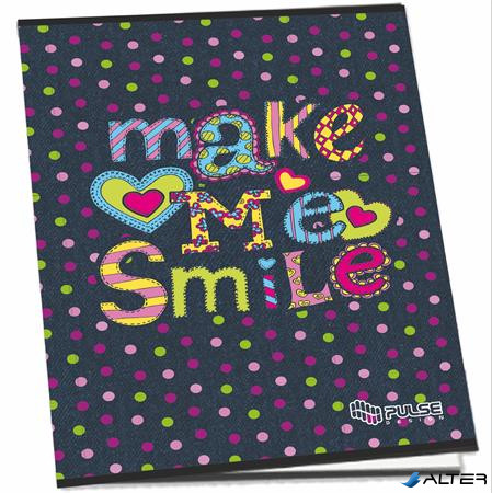 Füzet, tűzött, A5, kockás, 52 lap, PULSE 'Girls'