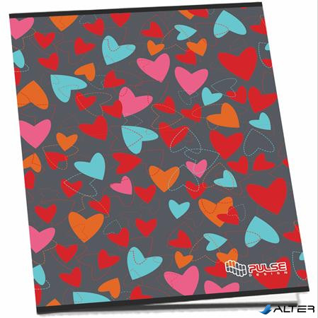 Füzet, tűzött, A5, kockás, 52 lap, PULSE 'Girls'