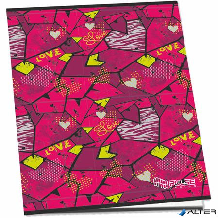 Füzet, tűzött, A4, kockás, 52 lap, PULSE 'Girls'