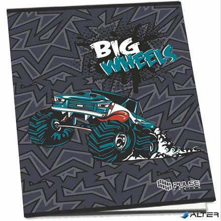 Füzet, tűzött, A5, kockás, 52 lap, PULSE 'Boys'