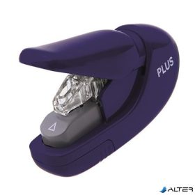 Kapocs nélküli tűzőgép, kézi, 5 lap, PLUS, kék