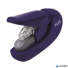 Kapocs nélküli tűzőgép, kézi, 5 lap, PLUS, kék