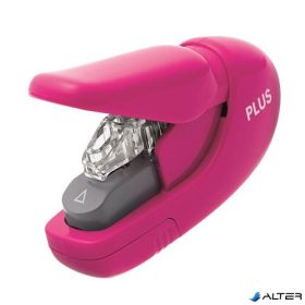Kapocs nélküli tűzőgép, kézi, 5 lap, PLUS, rózsaszín