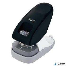 Kapocs nélküli tűzőgép, asztali, 10 lap, PLUS, fekete