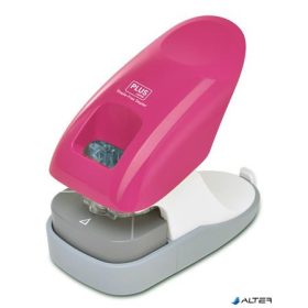   Kapocs nélküli tűzőgép, asztali, 10 lap, PLUS, rózsaszín