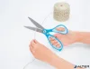 Olló, általános, 17,5 cm, PLUS "Fitcut Curve", világoskék