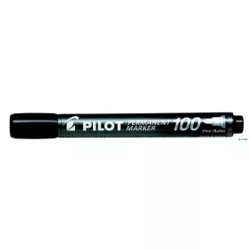   Alkoholos marker, 1 mm, kúpos, PILOT "Permanent Marker 100", fekete