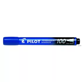   Alkoholos marker, 1 mm, kúpos, PILOT 'Permanent Marker 100', kék