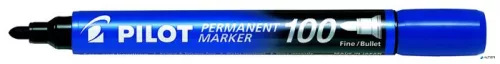 Alkoholos marker, 1 mm, kúpos, PILOT 'Permanent Marker 100', kék