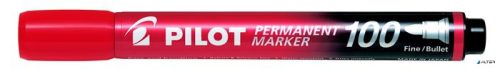 Alkoholos marker, 1 mm, kúpos, PILOT "Permanent Marker 100", piros