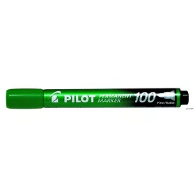   Alkoholos marker, 1 mm, kúpos, PILOT 'Permanent Marker 100', zöld