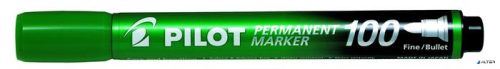 Alkoholos marker, 1 mm, kúpos, PILOT 'Permanent Marker 100', zöld