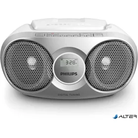 Rádió, CD-lejátszóval, PHILIPS "AZ215", ezüst