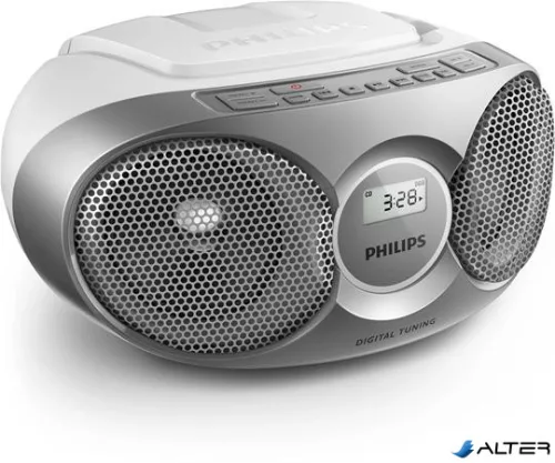Rádió, CD-lejátszóval, PHILIPS "AZ215", ezüst
