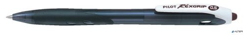 Golyóstoll, 0,21 mm, nyomógombos, PILOT "Rexgrip EF", fekete