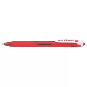   Golyóstoll, 0,22 mm, nyomógombos, PILOT 'Rexgrip', piros
