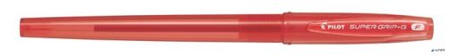 Golyóstoll, 0,22 mm, kupakos, PILOT 'Super Grip G', piros