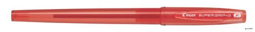 Golyóstoll, 0,22 mm, kupakos, PILOT "Super Grip G", piros