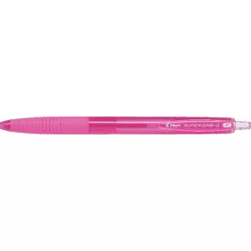   Golyóstoll, 0,22 mm, nyomógombos, PILOT 'Super Grip G', rózsaszín