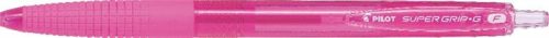 Golyóstoll, 0,22 mm, nyomógombos, PILOT 'Super Grip G', rózsaszín