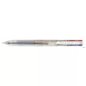   Golyóstoll, 0,27 mm, nyomógombos, áttetsző, PILOT "Super Grip G", négyszínű