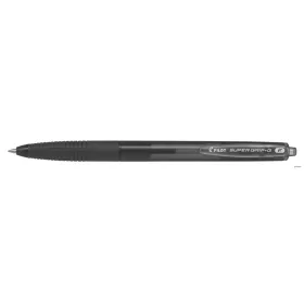   Golyóstoll, 0,22 mm, nyomógombos, PILOT "Super Grip G", fekete