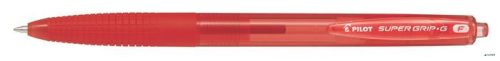 Golyóstoll, 0,22 mm, nyomógombos, PILOT "Super Grip G", piros