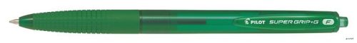 Golyóstoll, 0,22 mm, nyomógombos, PILOT "Super Grip G", zöld
