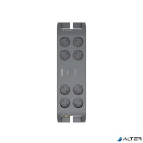  Elosztósor, 8 csatlakozóaljzat, túlfeszültség-védelemmel, 2 m kábel, PHILIPS, sötétszürke