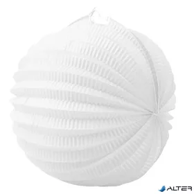 Lampion, kerek, 22 cm, fehér