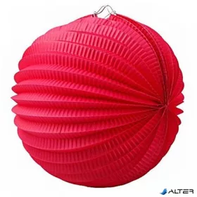 Lampion, kerek, 22 cm, piros