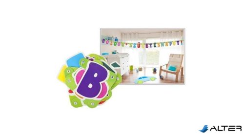 Felirat, 1,6 m, "Boldog Születésnapot", zászlós