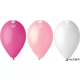 Léggömb, vegyes lányok színek, 26 cm, rózsaszín