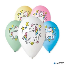 Léggömb, 30 cm, unikornis