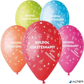 Léggömb, 30 cm, 'Boldog Születésnapot'