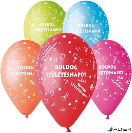 Léggömb, 30 cm, "Boldog Születésnapot"