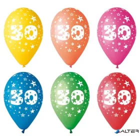 Léggömb, 26 cm, számos, 30